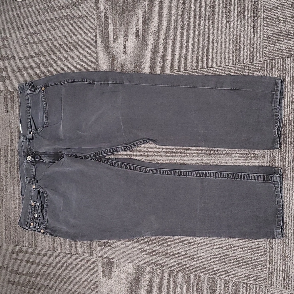 True Religion Mens Jean Size 44 Black Jean Straight Flap